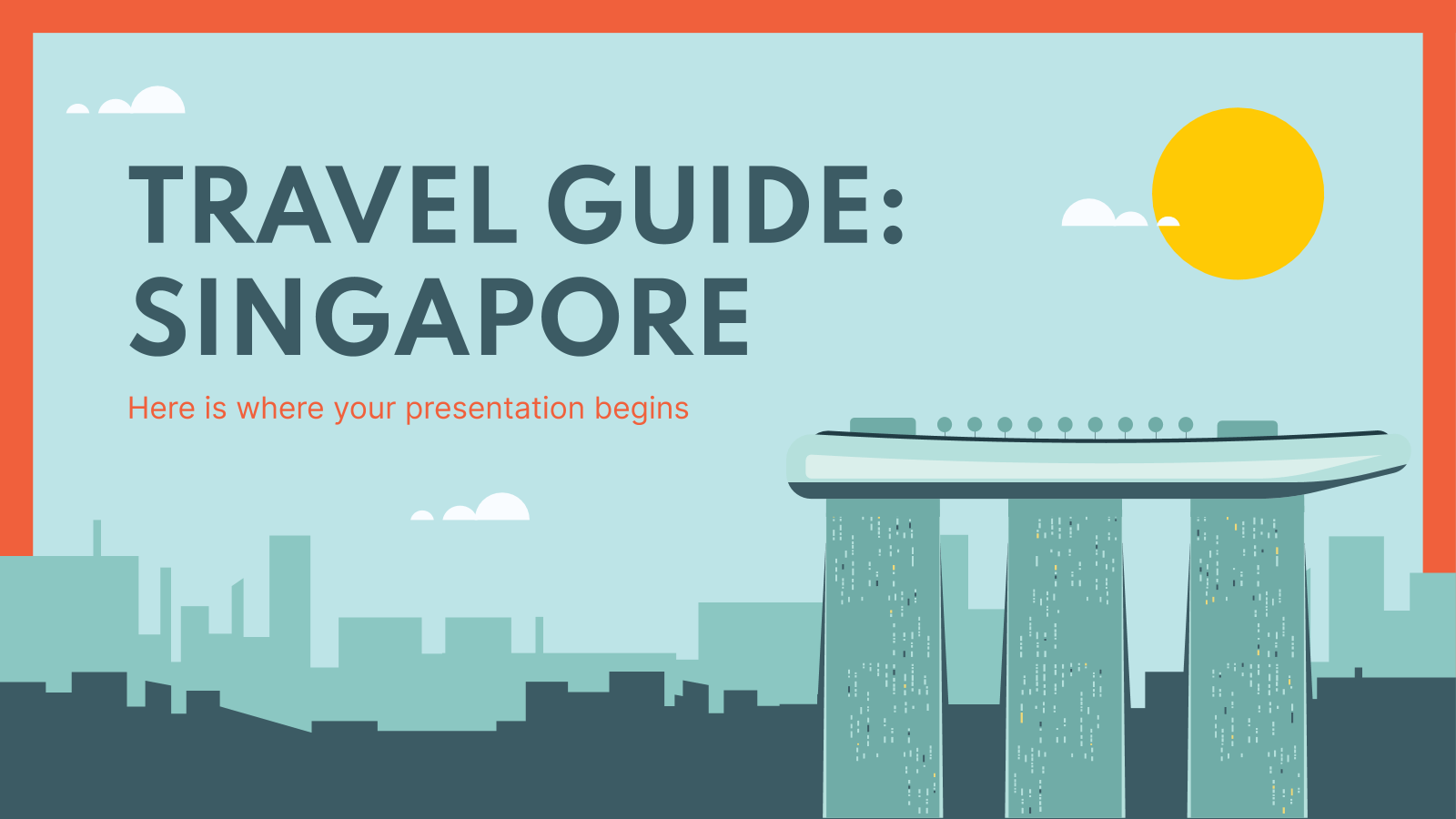 旅游指南：新加坡PowerPoint模板